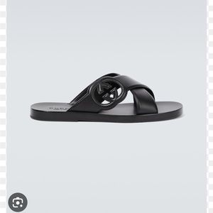 leather. leather insole and sole. Comes with a box. Black. Comes with dust bags.